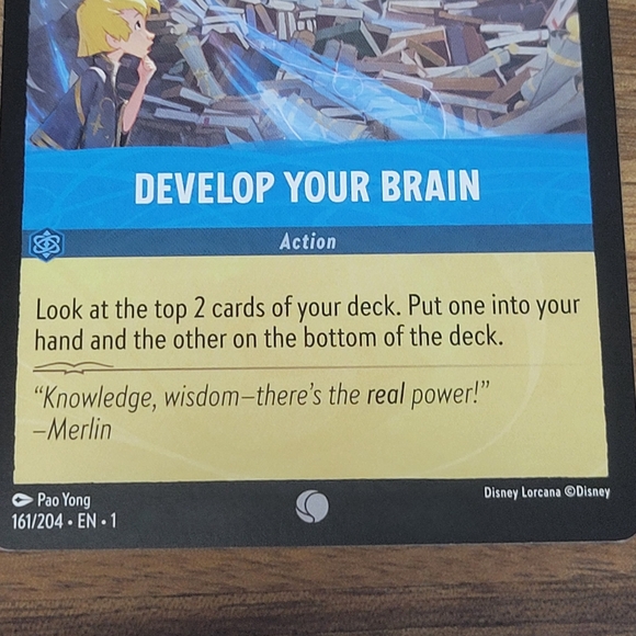 Develop Your Brain Blue Disney Lorcana Card #161 First Edition Blue - Picture 3 of 6